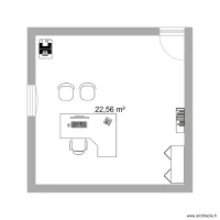 Plan aménagement de bureau
