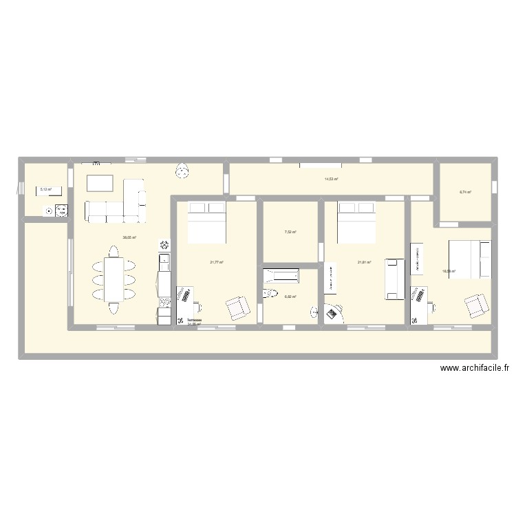 chambre hote plein pied 2. Plan de 10 pièces et 175 m2