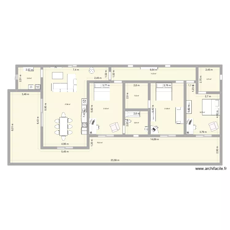 chambre hote plein pied 2. Plan de 