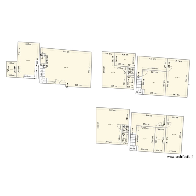 Placo dimension. Plan de 17 pièces et 227 m2