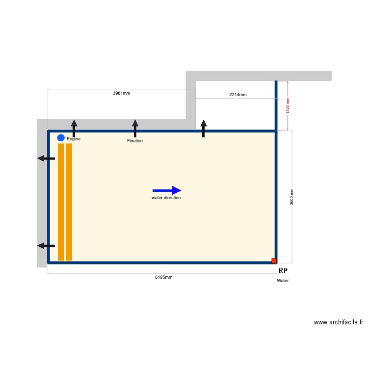 Johnson v3. Plan de 1 pièce et 21 m2