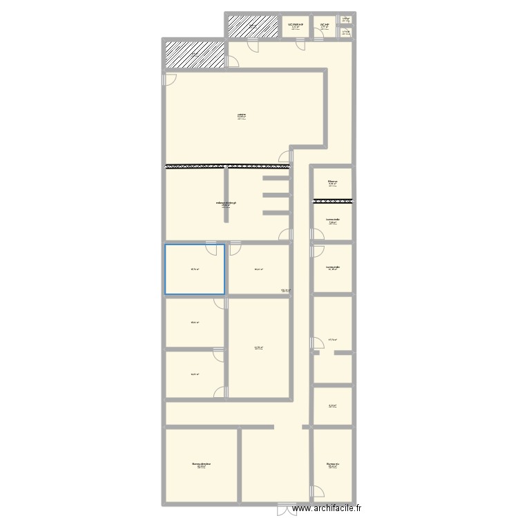 Plan LES OISEAUX. Plan de 21 pièces et 432 m2