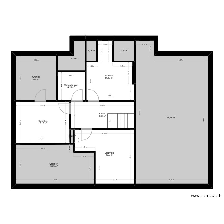 St Laurent de Brévedent. Plan de 28 pièces et 263 m2