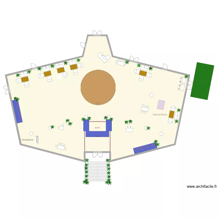 Salle Tir au vol Arcachon. Plan de 