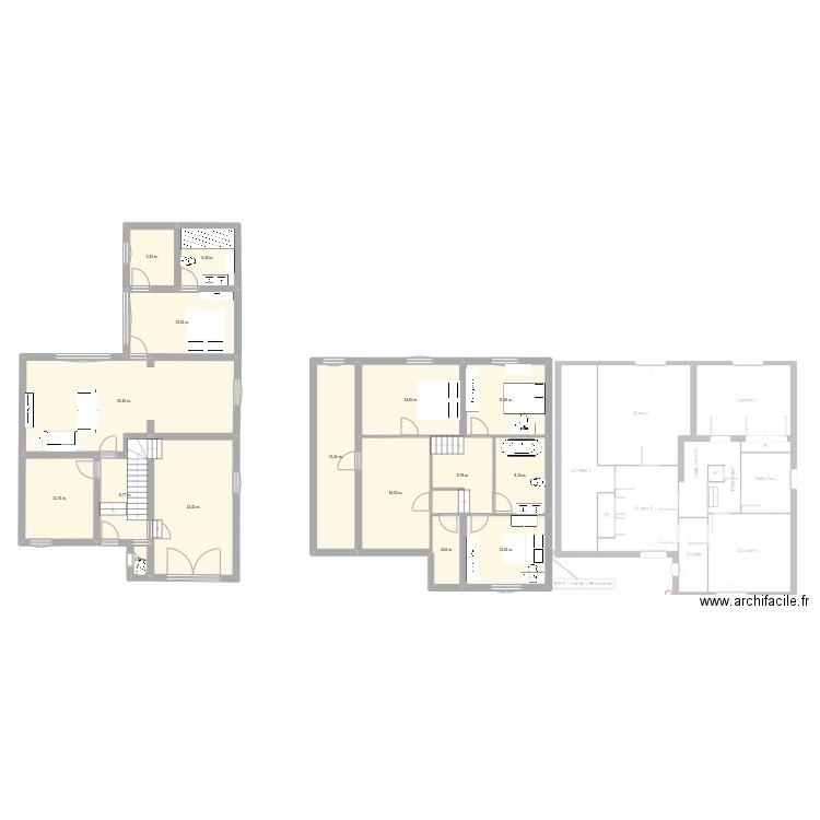 2ieme solutions extention. Plan de 0 pièce et 0 m2