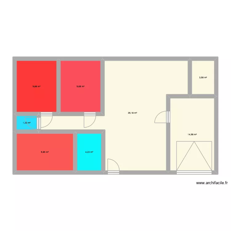Jasmin MCA. Plan de 8  et 92 m²