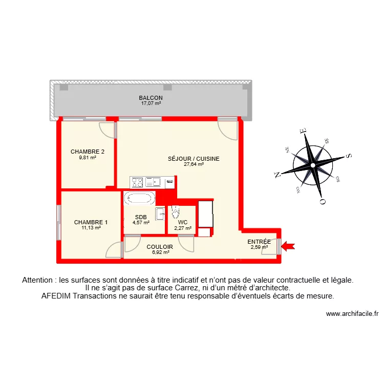 BI 27539 -. Plan de 15  et 94 m²