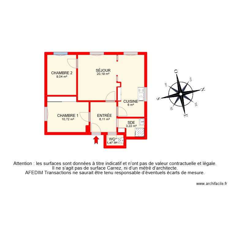 BI27318 -. Plan de 10 pièces et 60 m2