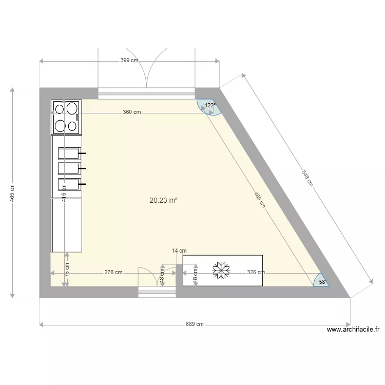 BAR DE LA COTE. Plan de 