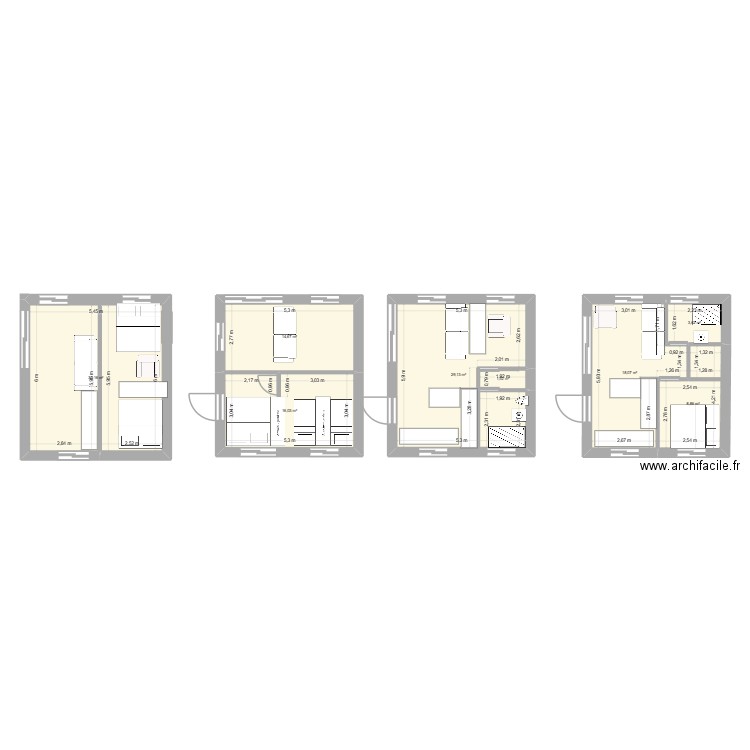 geometre 2. Plan de 8 pièces et 124 m2