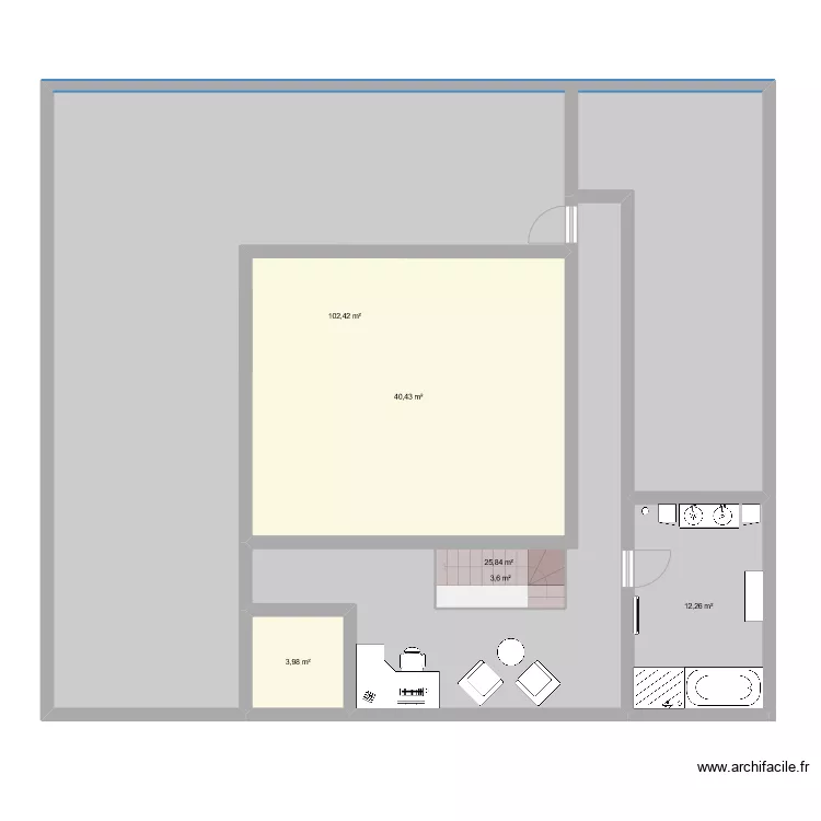 Maison Romaine avec &eacute;tage 2. Plan de 