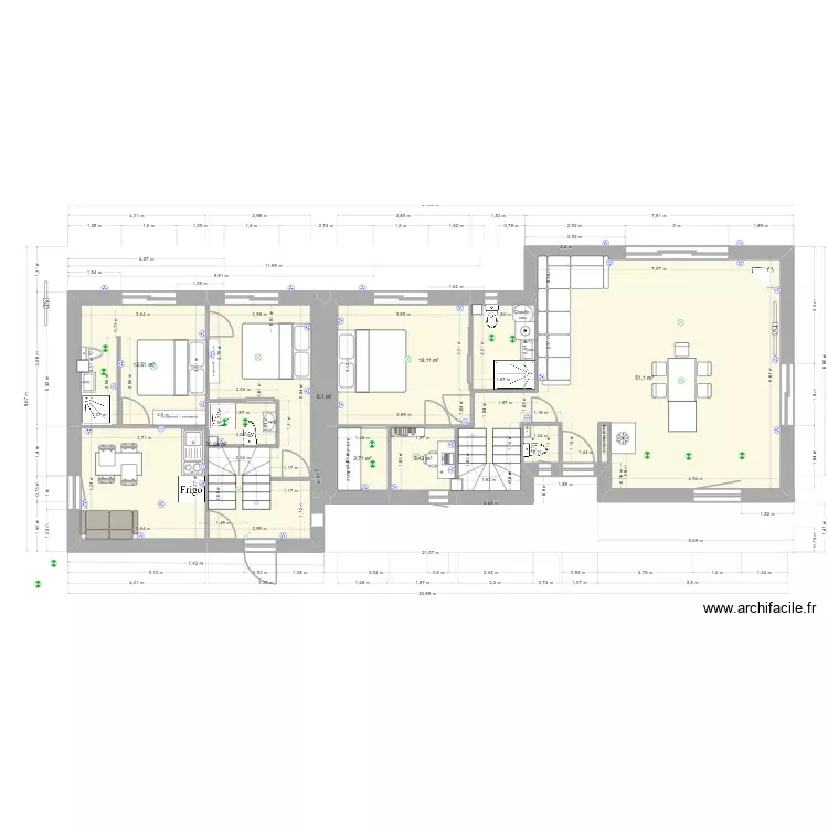 cc4-LOGEMENT ETUDIANT- rdc 1logement 1 chambre xx. Plan de 7 Pièces et 120 m² cc4-LOGEMENT ETUDIANT- rdc 1logement 1 chambre xx. Plan de 7 Pièces et 120 m²