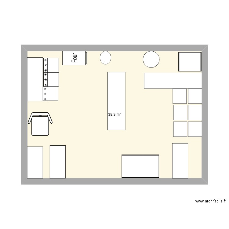 PLAN VMA. Plan de 1 pièce et 38 m2
