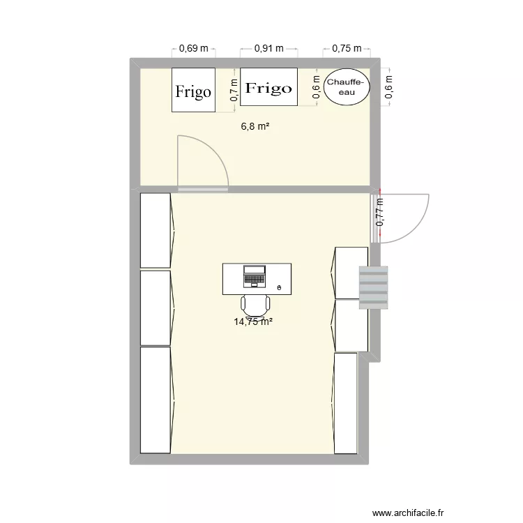 PLAN BOUDARD 2. Plan de 2  et 22 m²