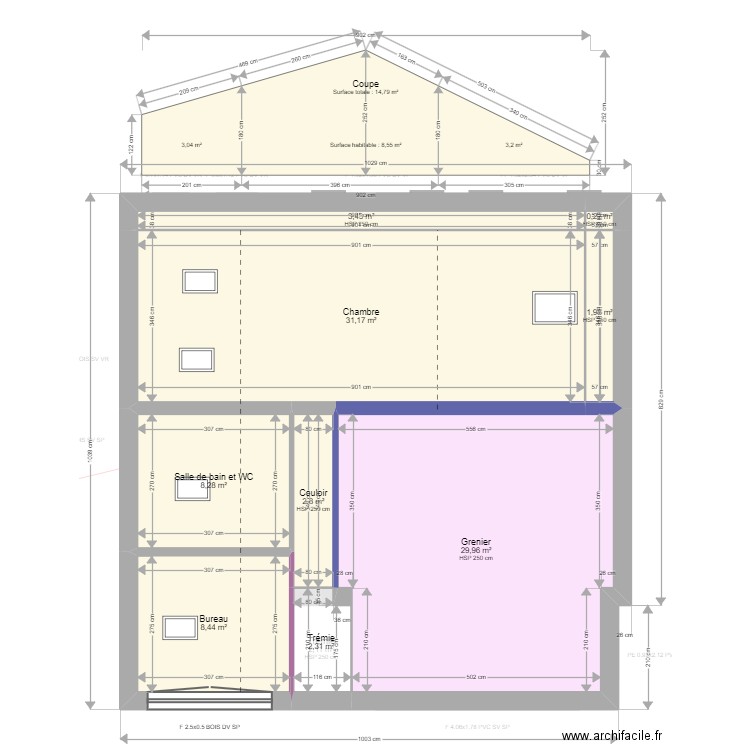 ML24001991. Plan de 18 pièces et 175 m2