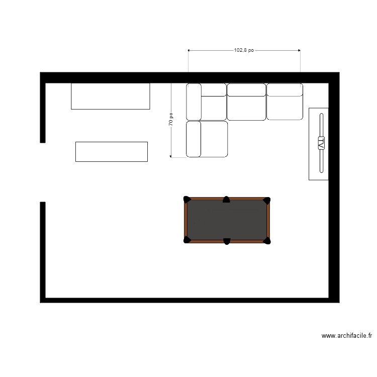 bouffard soussol. Plan de 0 pièce et 0 m2