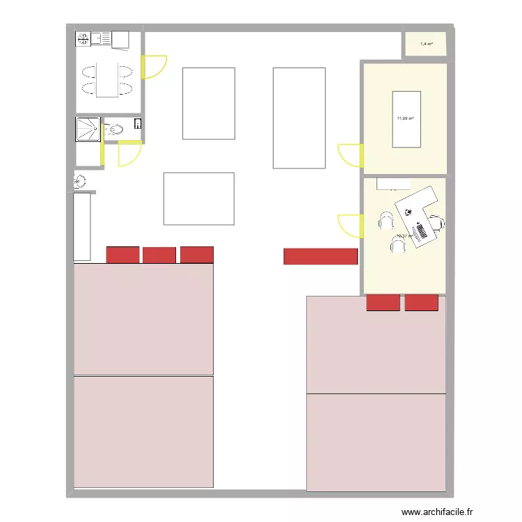 Sellerie N°1. Plan de 3 pièces et 26 m² Sellerie N°1. Plan de 3 pièces et 26 m²