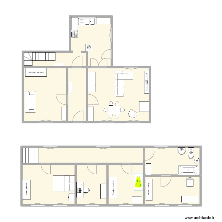 DOMART-EN-PONTHIEU. Plan de 10 pièces et 68 m2