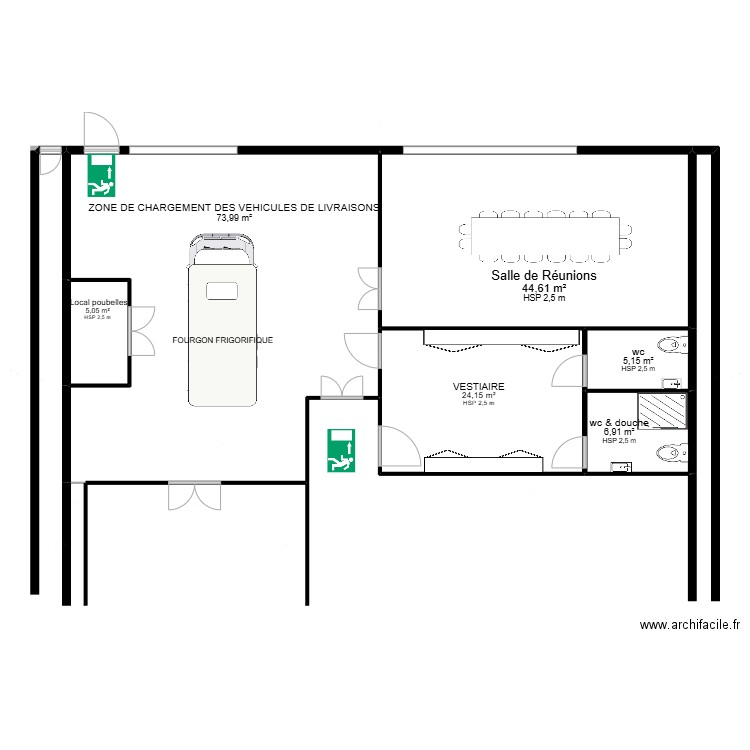 ZONE 1. Plan de 6 pièces et 160 m2