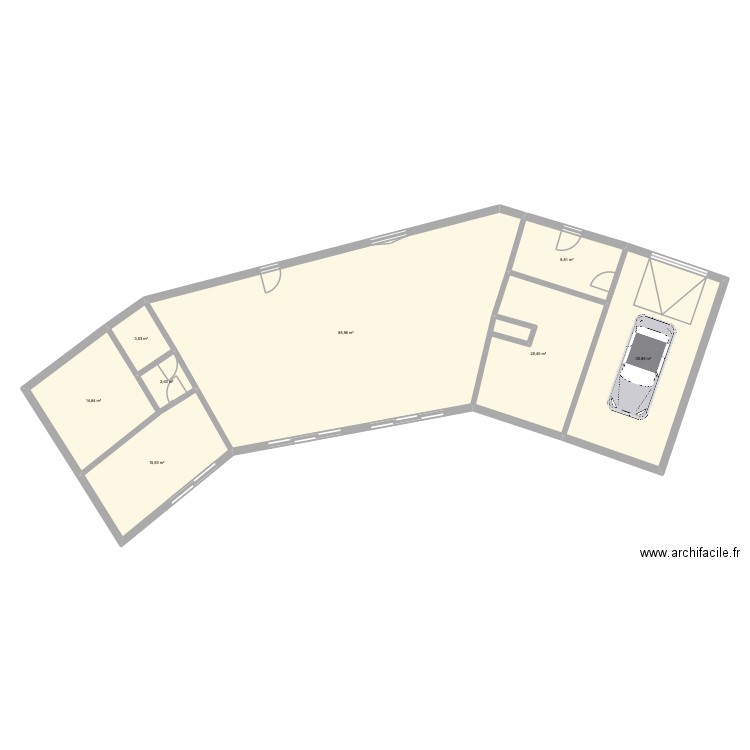 Maison Bressereau. Plan de 8 pièces et 183 m2