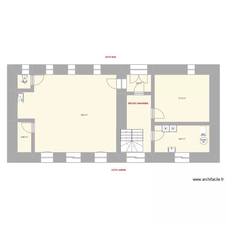 Locmine. Plan de 6  et 89 m²