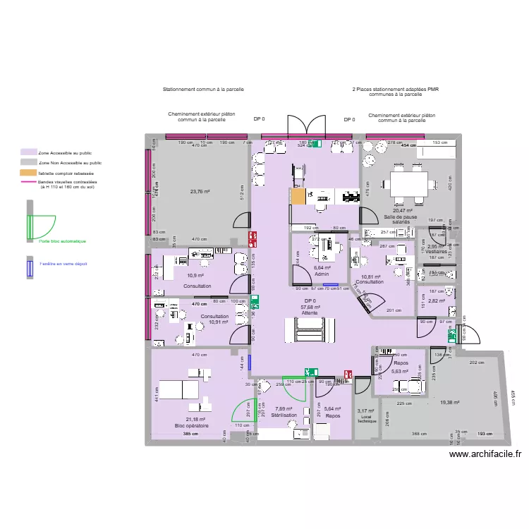 SAS TELEOPHTALMO APRÈS TRAVAUX. Plan de SAS TELEOPHTALMO APRÈS TRAVAUX. Plan de