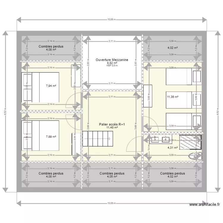 Combles Cleder. Plan de 