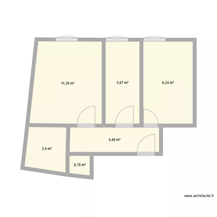 invest. Plan de 6  et 34 m²