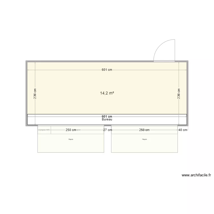 Billetterie 20". Plan de 