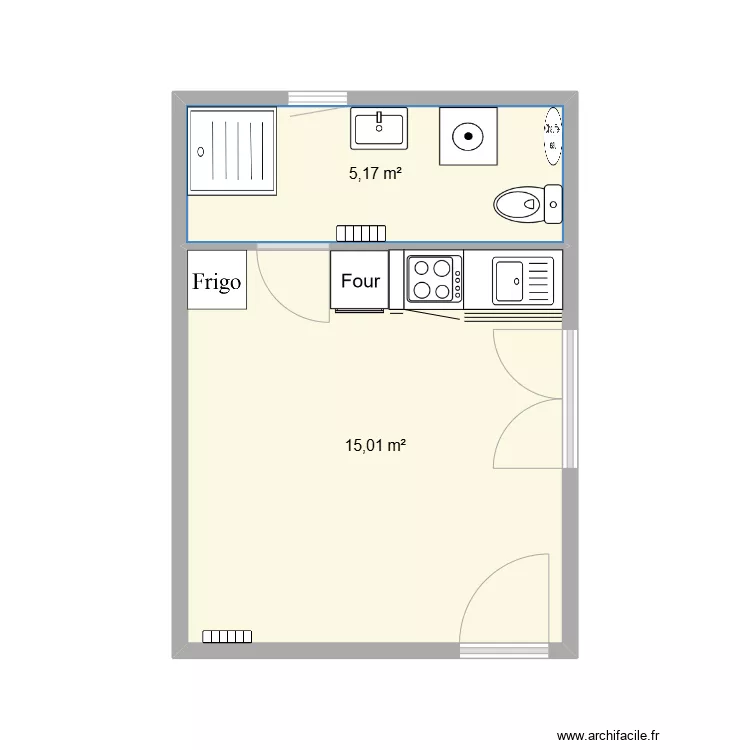 studio. Plan de 