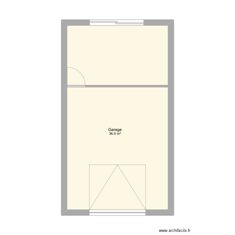 GARAGE. Plan de 1 pièce et 37 m2