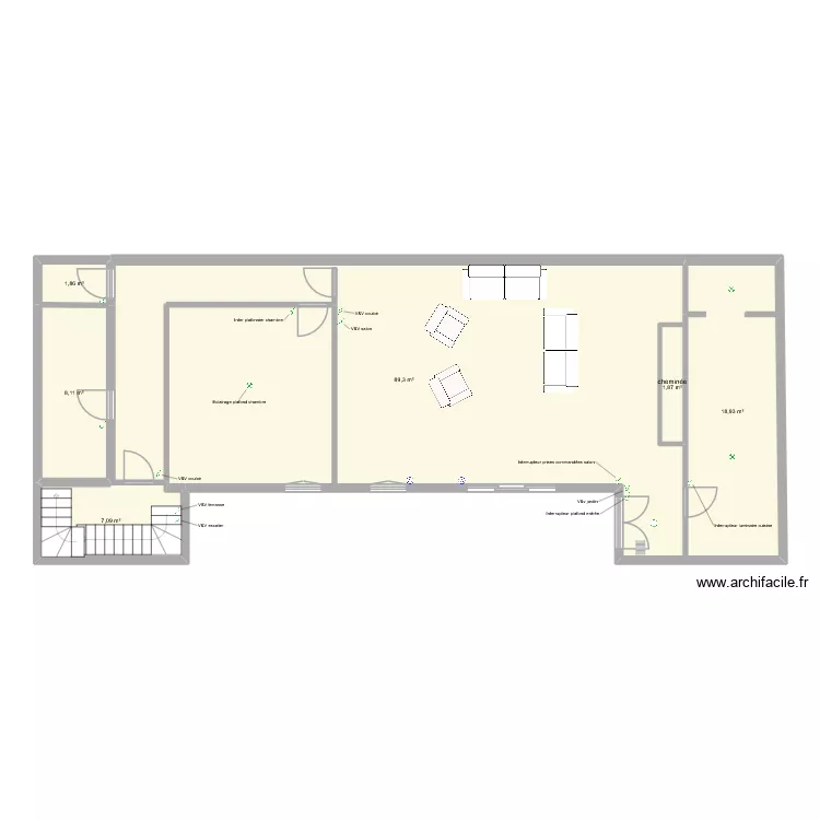 15b. Plan de 6  et 127 m²