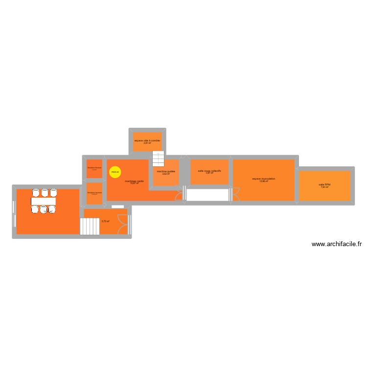 club easygym. Plan de 0 pièce et 0 m2
