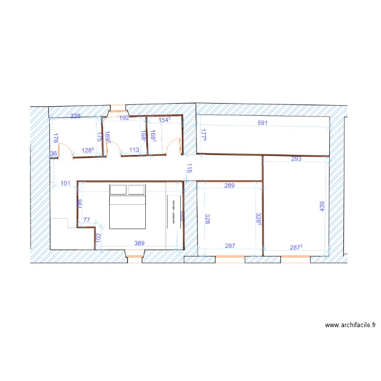 etage 1appart a partager. Plan de 0 pièce et 0 m2