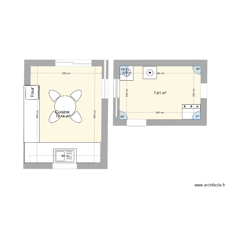 Cuisine. Plan de 0 pièce et 0 m2
