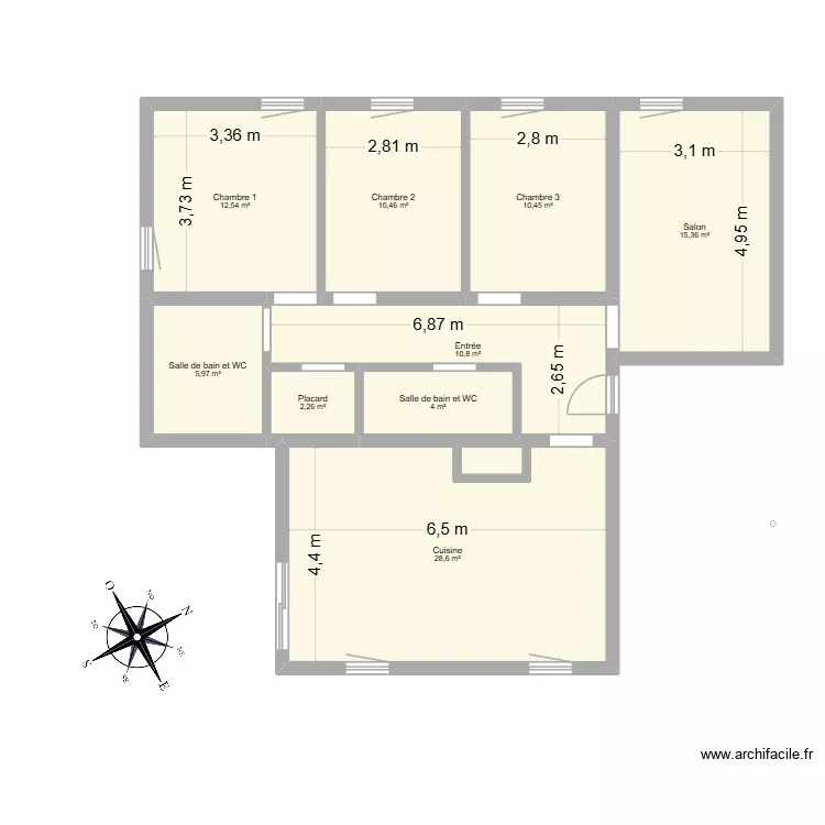 maison. Plan de 9  et 100 m²