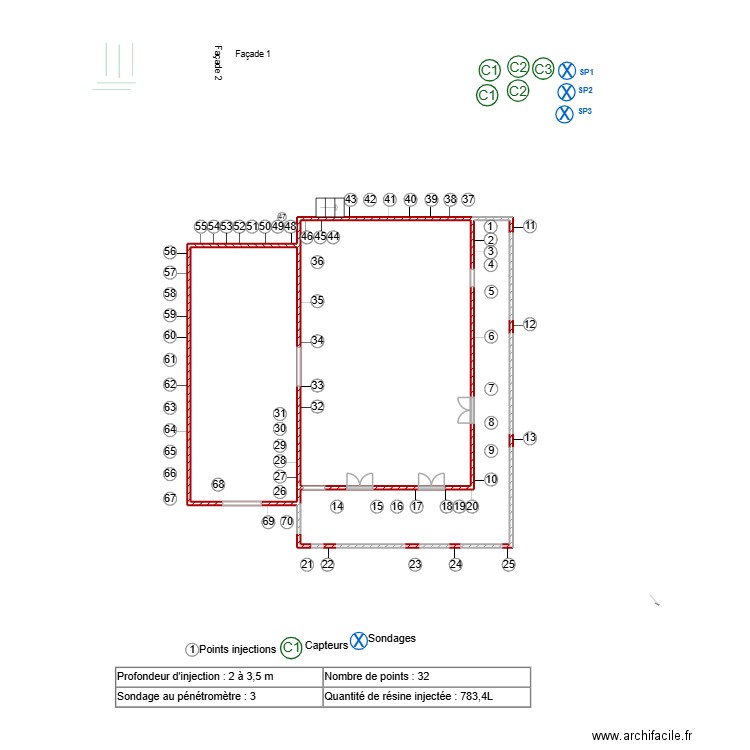 HERVAS. Plan de 3 pièces et 51 m2