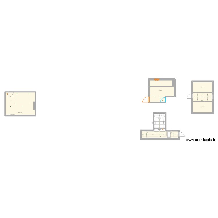 Dom 3. Plan de 6 pièces et 86 m2