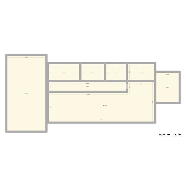 moun revo. Plan de 8 pièces et 228 m2