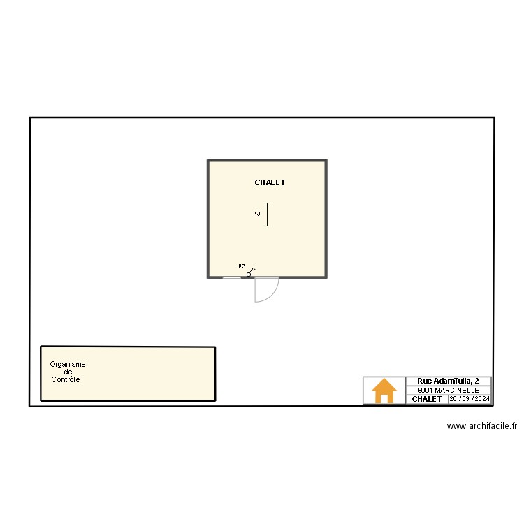 JEROME ''. Plan de 2 pièces et 26 m2