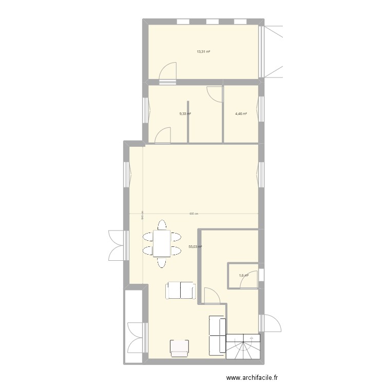Maison long RDC Projet. Plan de 0 pièce et 0 m2