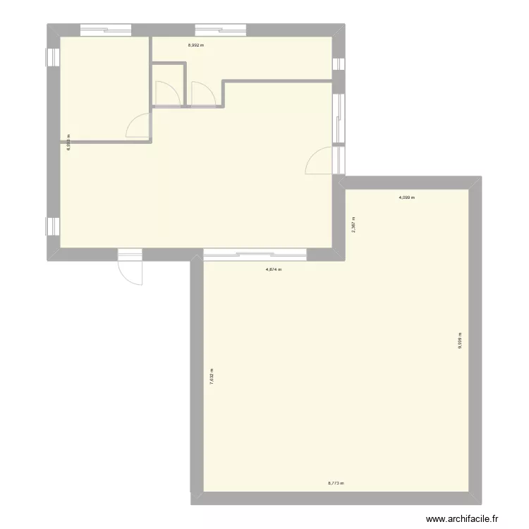 maison m&eacute;d&eacute; avec &eacute;tage agrandissement. Plan de 