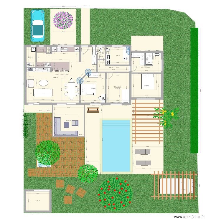 Maison - projet 9. Plan de 12 pièces et 132 m2