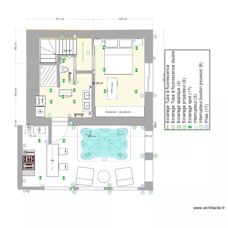 GRECE - BAS + TERRASSE. Plan de 