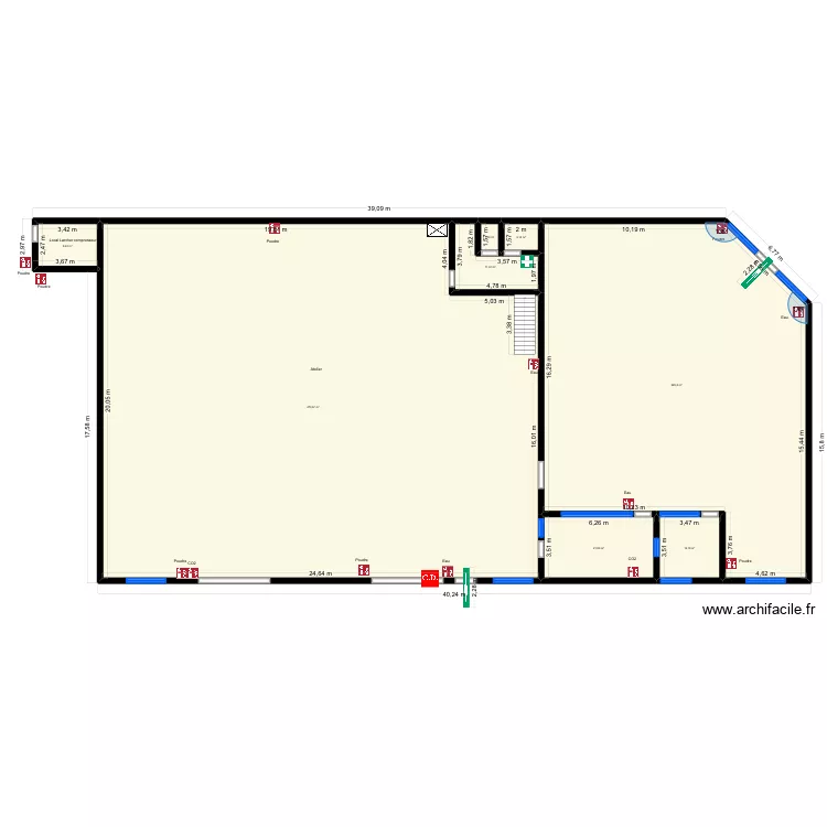 Motin Vire. Plan de 8  et 781 m²