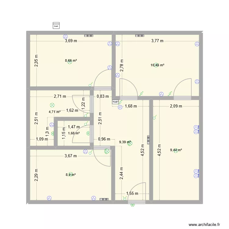 Aslan v.vauzelles. Plan de 7 et 53 m² Aslan v.vauzelles. Plan de 7 et 53 m²