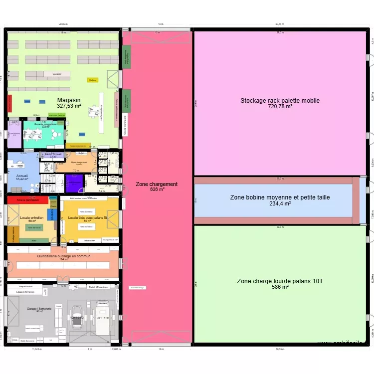 Halle St-Moss Pillet. Plan de 22 Pièces et 3126 m² Halle St-Moss Pillet. Plan de 22 Pièces et 3126 m²