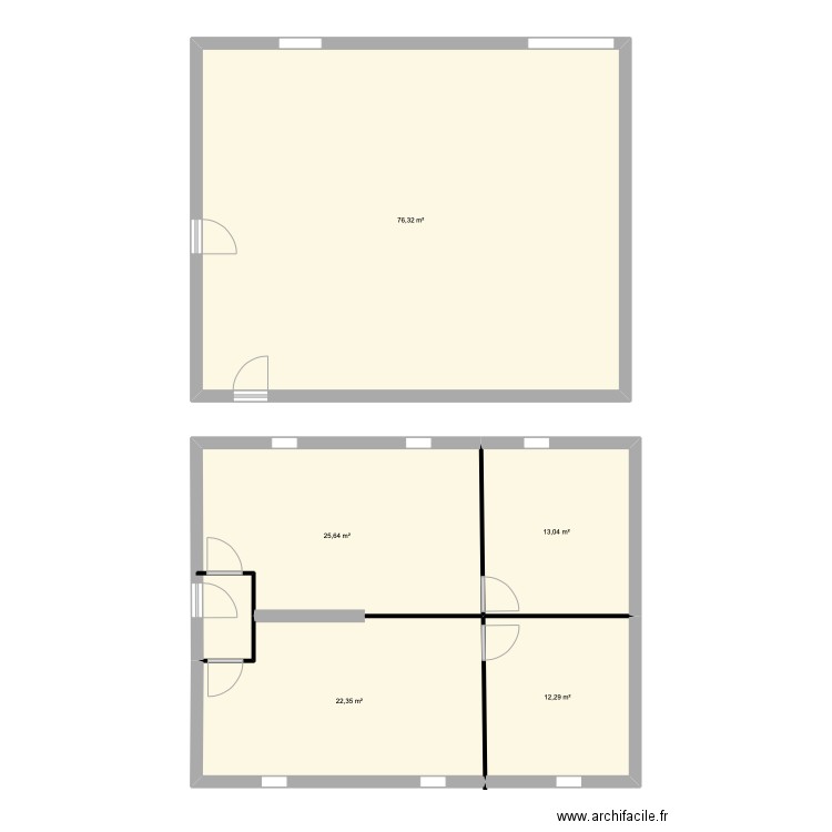 Fleury les Aubray. Plan de 5 pièces et 150 m2