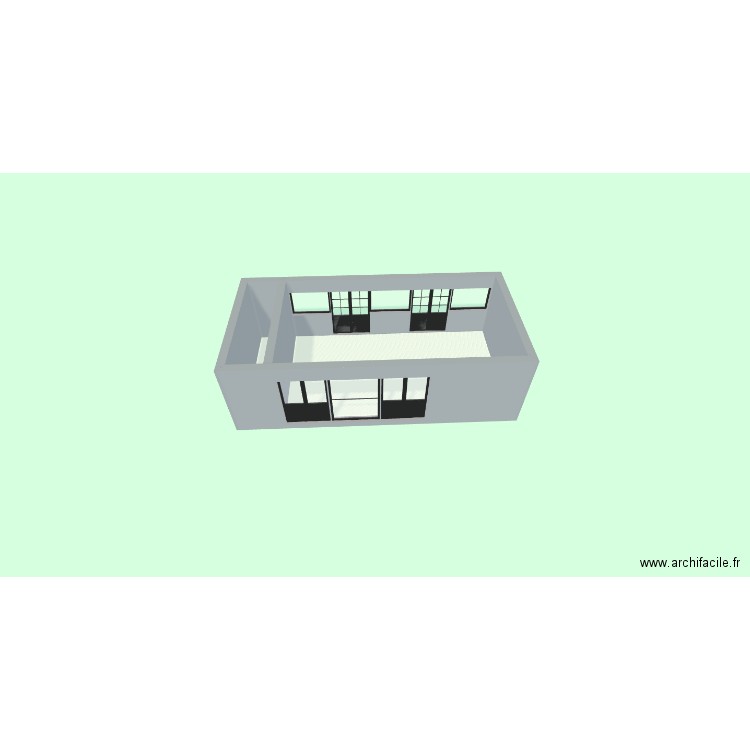 hall. Plan de 1 pièce et 32 m2