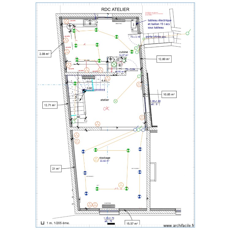 saunier rdc 2. Plan de 0 pièce et 0 m2